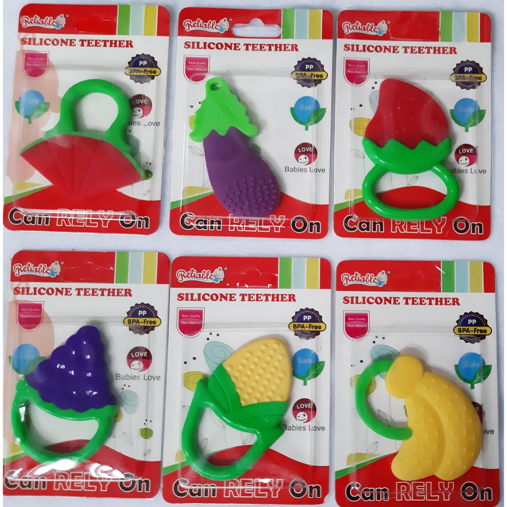 Gigitan Bayi Teether FRUIT &amp;  ICE CREAM TEETHER - Buah bayi Es Krim Silikon Bayi chn