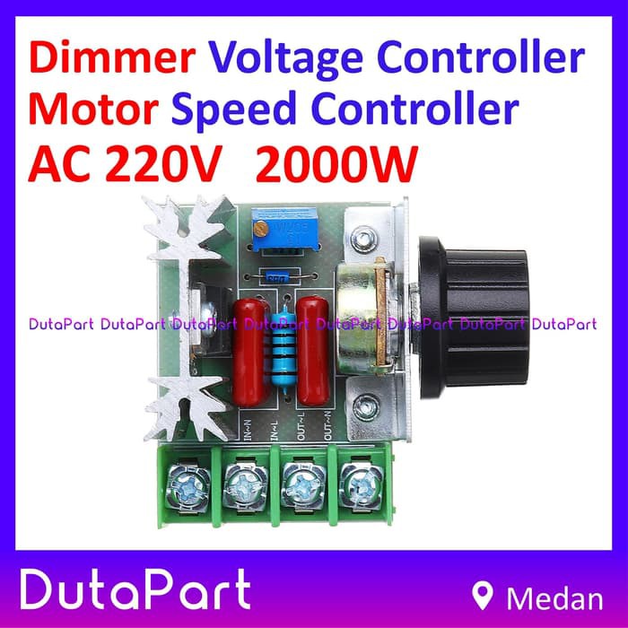 Dimmer SCR 2000W Voltage Motor Speed Kecepatan Controller Regulator