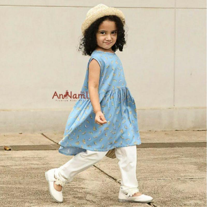 Kyra Dress An Naml X Angel by Atelier Angelina Dress Anak Perempuan Size S M L Aquamarine - Cherry P