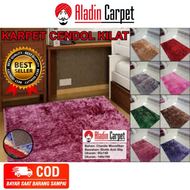 Karpet Glosy / Karpet Cendol / Karpet Microfiber 140x95cm