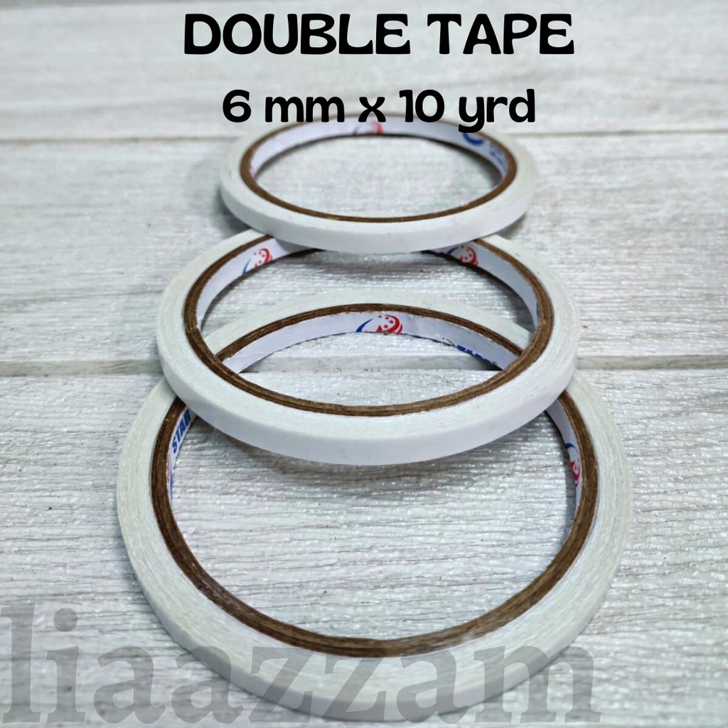

Isolasi Double Tape Star Tape 1/4 inch / 6 mm x 10 meter Murah (Jamin Lengket)