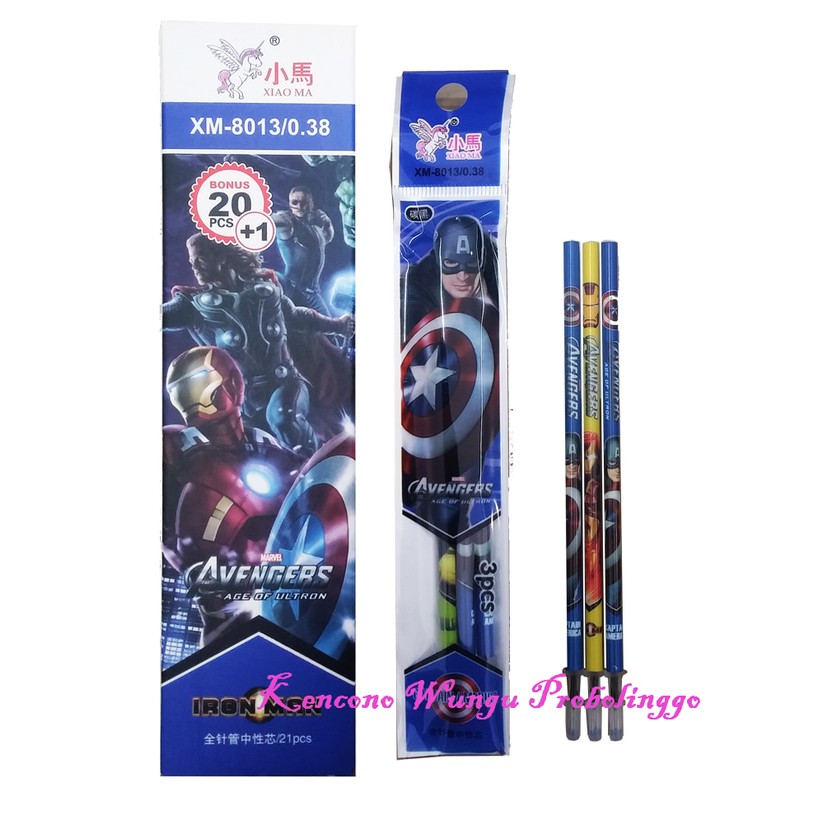 

Refill Pulpen Gel 0.38mm Avengers