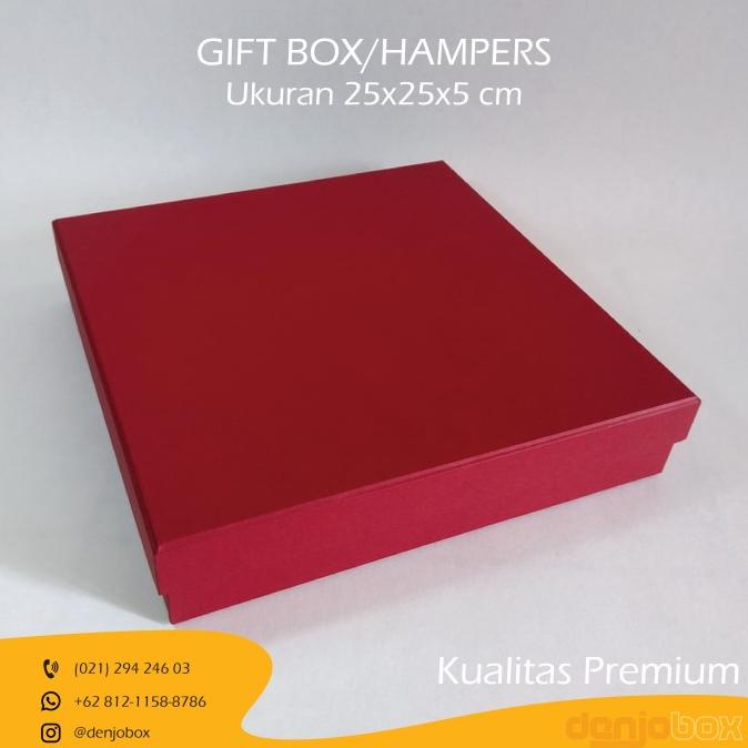 

Premium Product!!! Gift Box/ Hampers/ Kotak Kado Polos Uk. 25X25X5 Cm, Cranberry - Paling Diminati