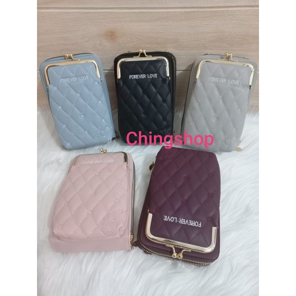 Dompet HP Behel 2Res Forever Love 518# /Tas Hp Selempang / Tas Wanita Model terbaru
