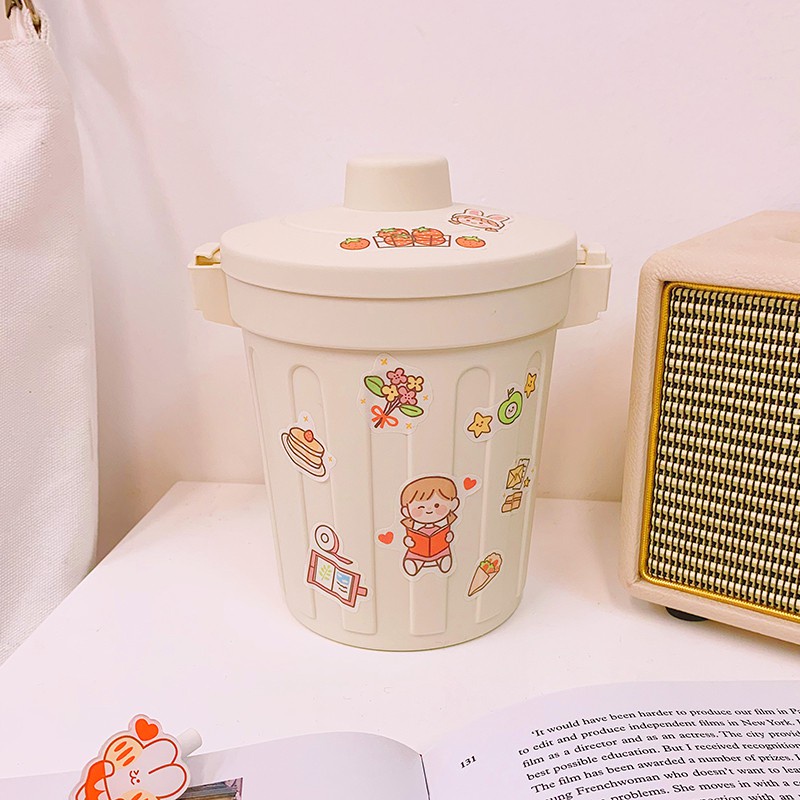 

Tong Sampah Mini Aesthetic Tempat Sampah Kecil Lucu Tempat Pulpen Pinsil Desktop Small Trash Can