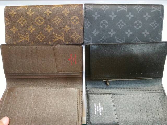 Dompet panjang lipat 2 motif bunga kotak