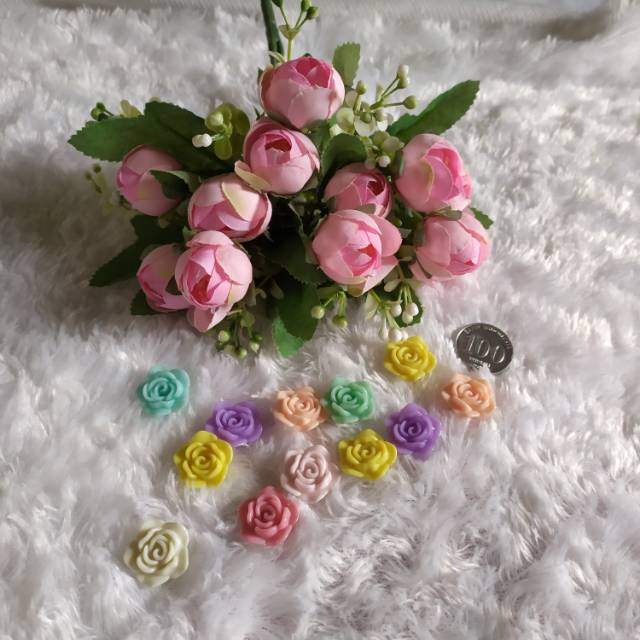 Mote mawar doff/ manik mawar/ mote bunga doff