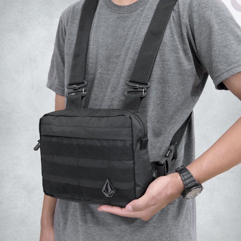 TAS YANG KAMU CARI TAS SEPEDA/TAS DADA/CHEST BAG TERBARU ORI BER MERK LOGO PLAT BESI ORIGINAL QUIKSI