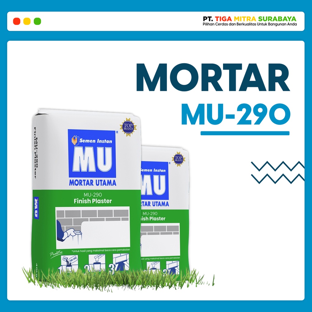 Semen Mortar Plesteran dan Acian Praktis // Render MU 290 @40 kg