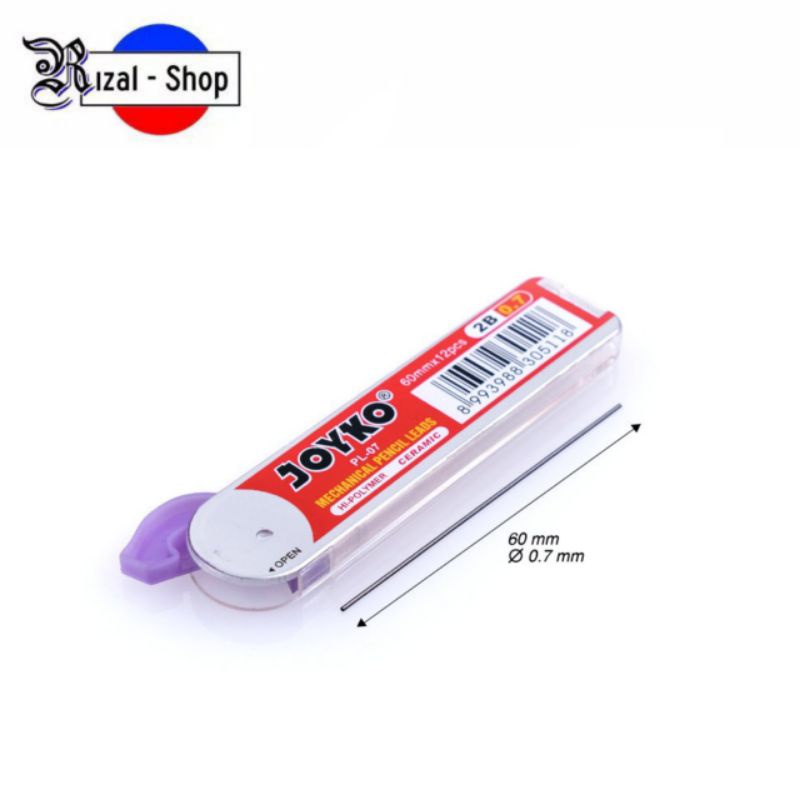 

Isi Pensil / Refill Pencil Lead 0.7 mm 2B Joyko PL-07 Mechanical Hi-Polimer