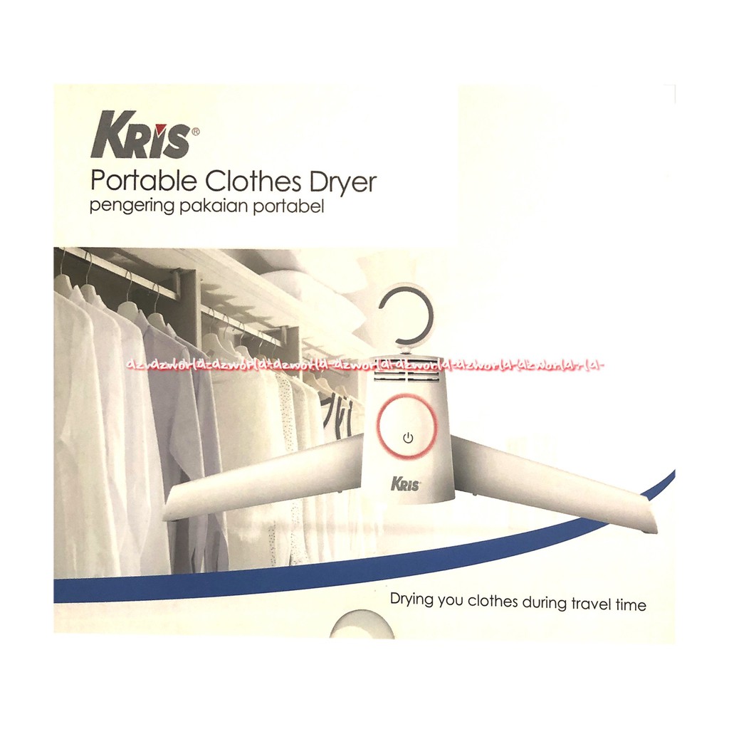Kris Portable Clothes Dryer Gantungan Hanger Pengering Baju Travelling Travel Agar Cepat Kering
