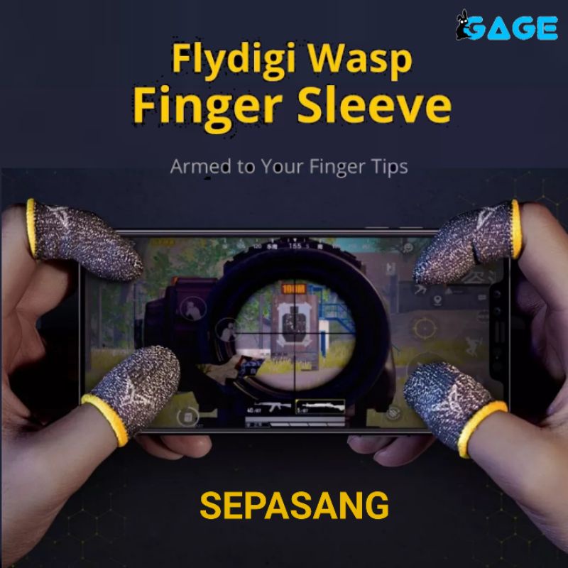 PREMIUM - Sarung Game Jempol Flydigi Anti Keringat Serat Fiber Carbon Finger Sleeve Anti Licin Sentuh HP