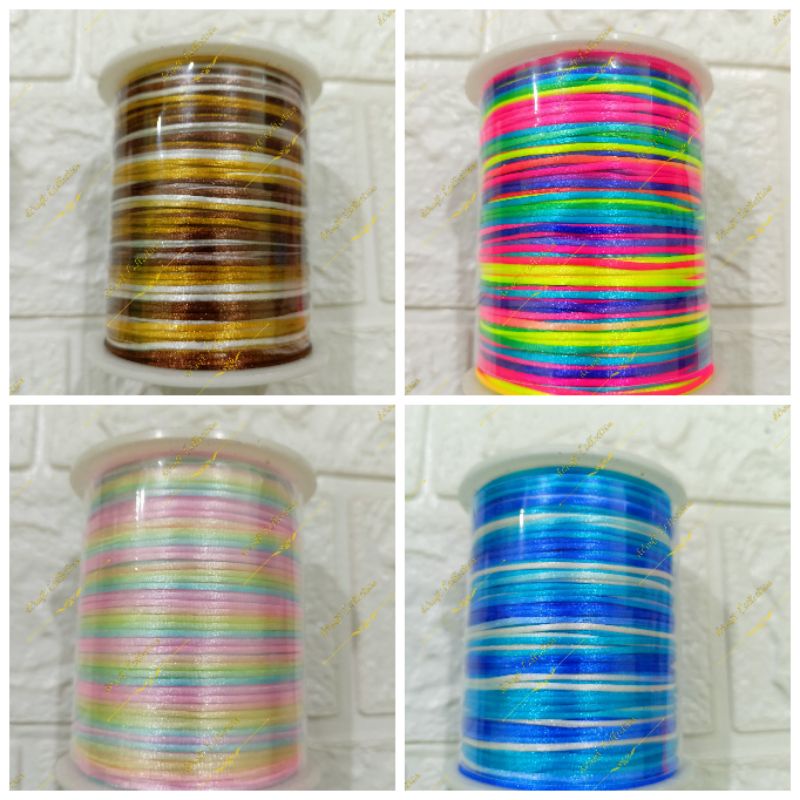 Tali Cina / Tali Satin Rainbow Kecil Meteran