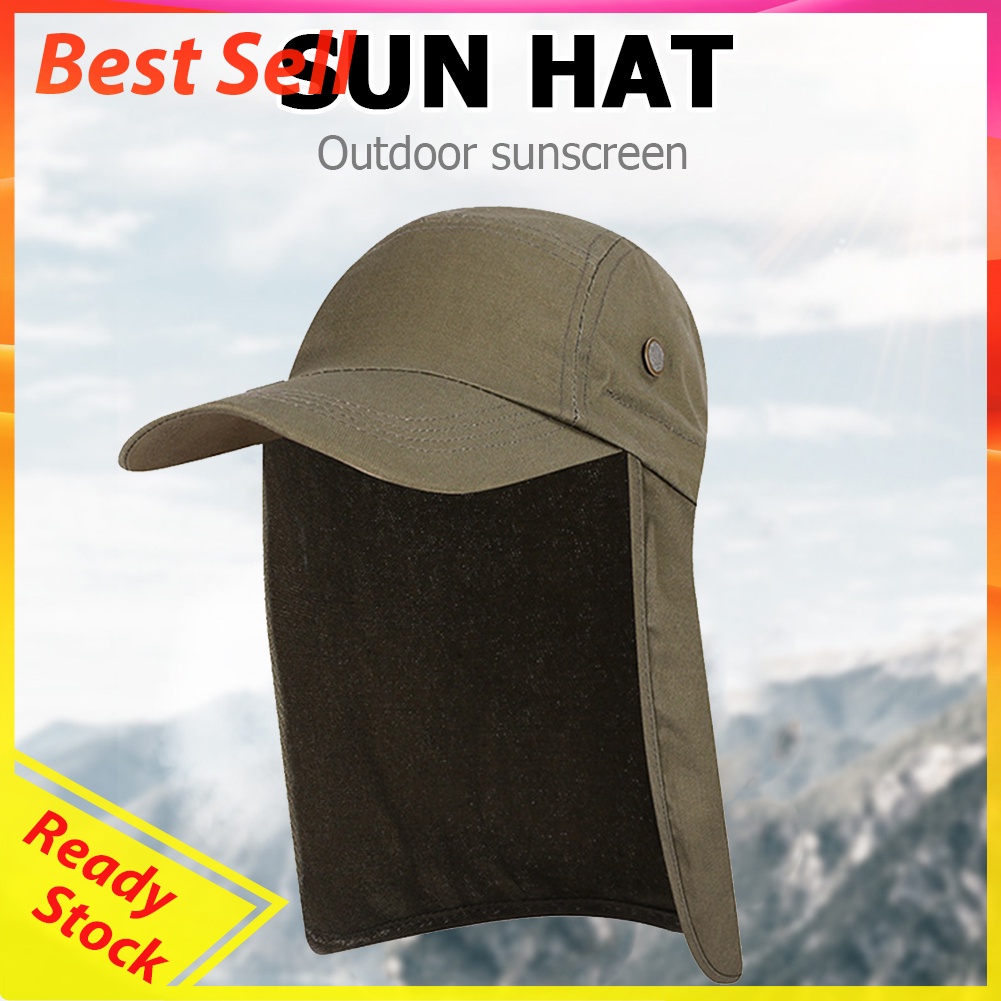 Unisex Fishing Hat Sun Visor Cap Sun Protection with Ear Neck Flap Cover