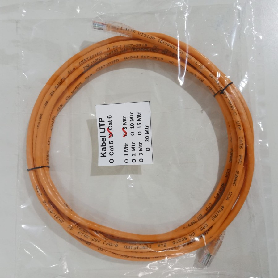 Kabel UTP Lan Cat6 5m kabel LAN CCTV