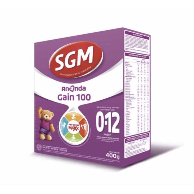 SGM ananda gain 100 400 gram ( susu medis menaikkan berat badan bayi )