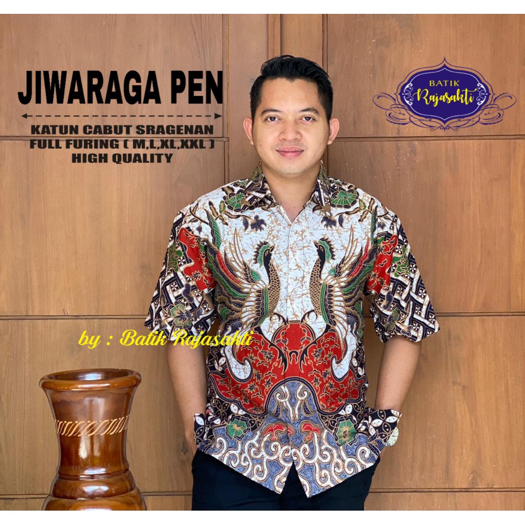 JIWAFRAGA RAJASAKTI KEMEJA BATIK SOLO PRIA LENGAN PENDEK LAPIS FURING ATASAN BATIK PREMIUM MODERN KATUN HALUS BAHUWIRYA  BANAMITRA BANAMITRA PUTIH BANGSAWAN BAYU PUTRA BERLIAN BIRU BHARATAYUDA BIMASENA BIRENDRA BIRU INDAH BRAHMAKERTA BRAHMAKERTA MERAH