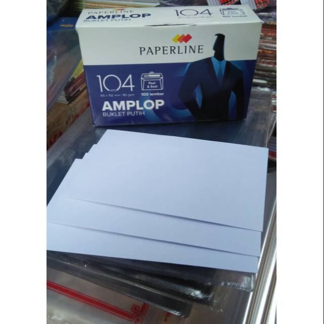 

Amplop putih paperline 95x152 isi 100 pcs