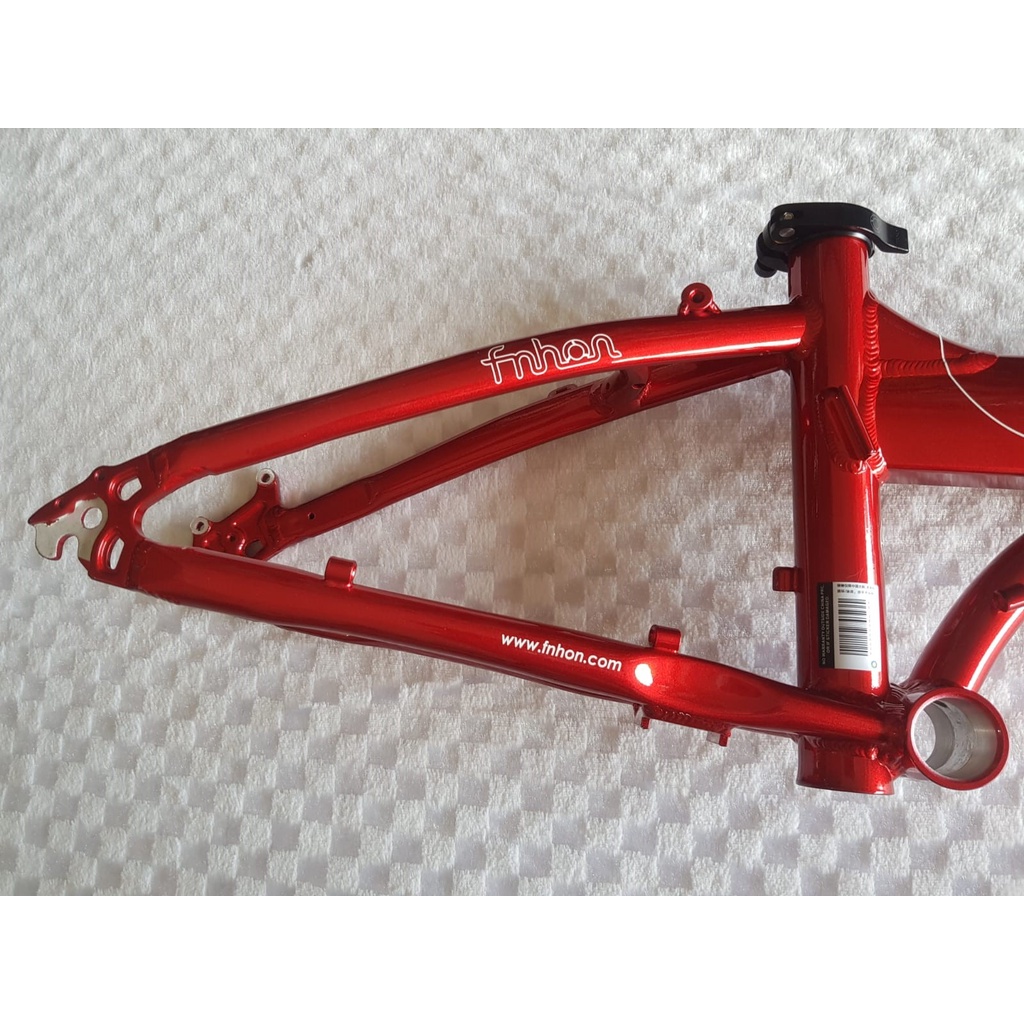 Frame Fork dan Hp Fnhon Blast Merah Alloy Red Handlepost Discbrake 20 22 inch Disc