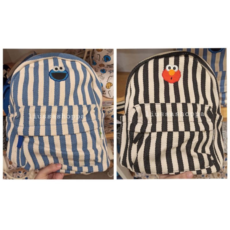 Tas Ransel Miniso - Sesame Street Stripe Backpack