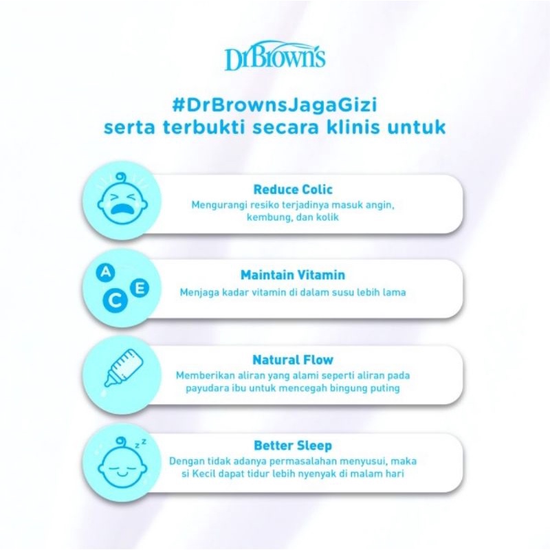 Dr.Brown's Wide Neck Option+ PP Bottle 150ml (5oz)/Botol Susu Bayi