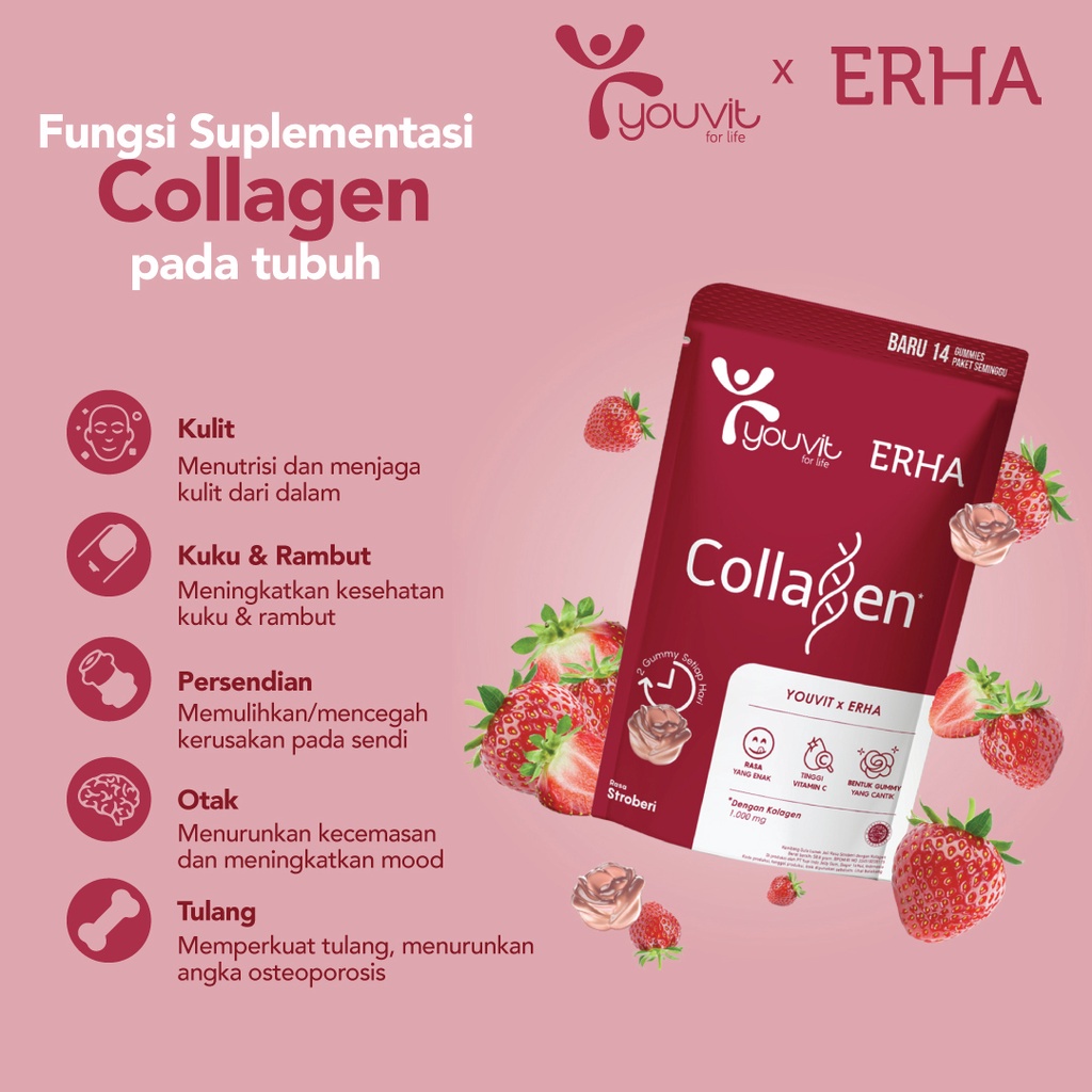 YOUVIT x ERHA COLLAGEN 1000mg - Anti Aging Gummies - 14 Gummies