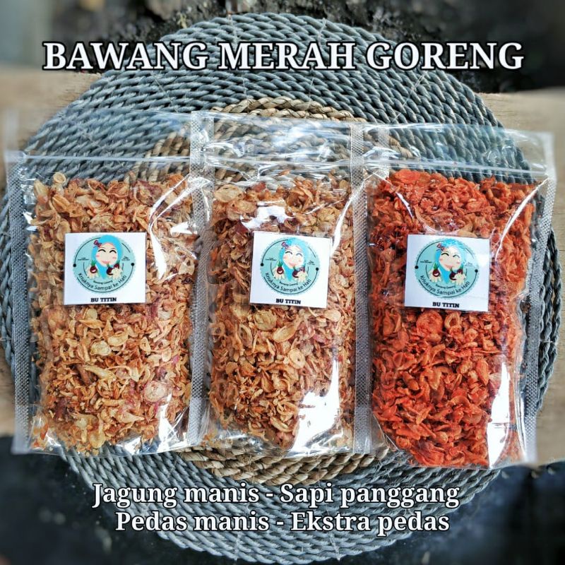 

100gr BAWANG MERAH GORENG GURIH DAN KREMES RASA_RASA