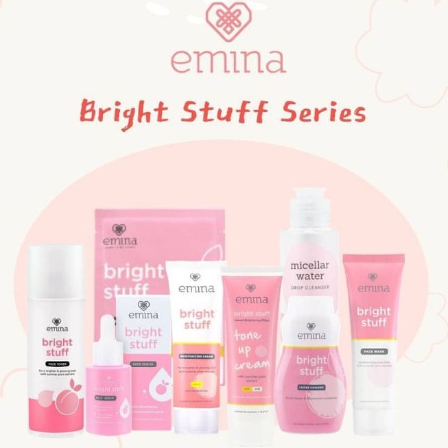 EMINA Bright Stuff Series Toner Emina Face Wash Moisturizing Cream Acne Prone Perawatan Wajah Paket Emina Lengkap