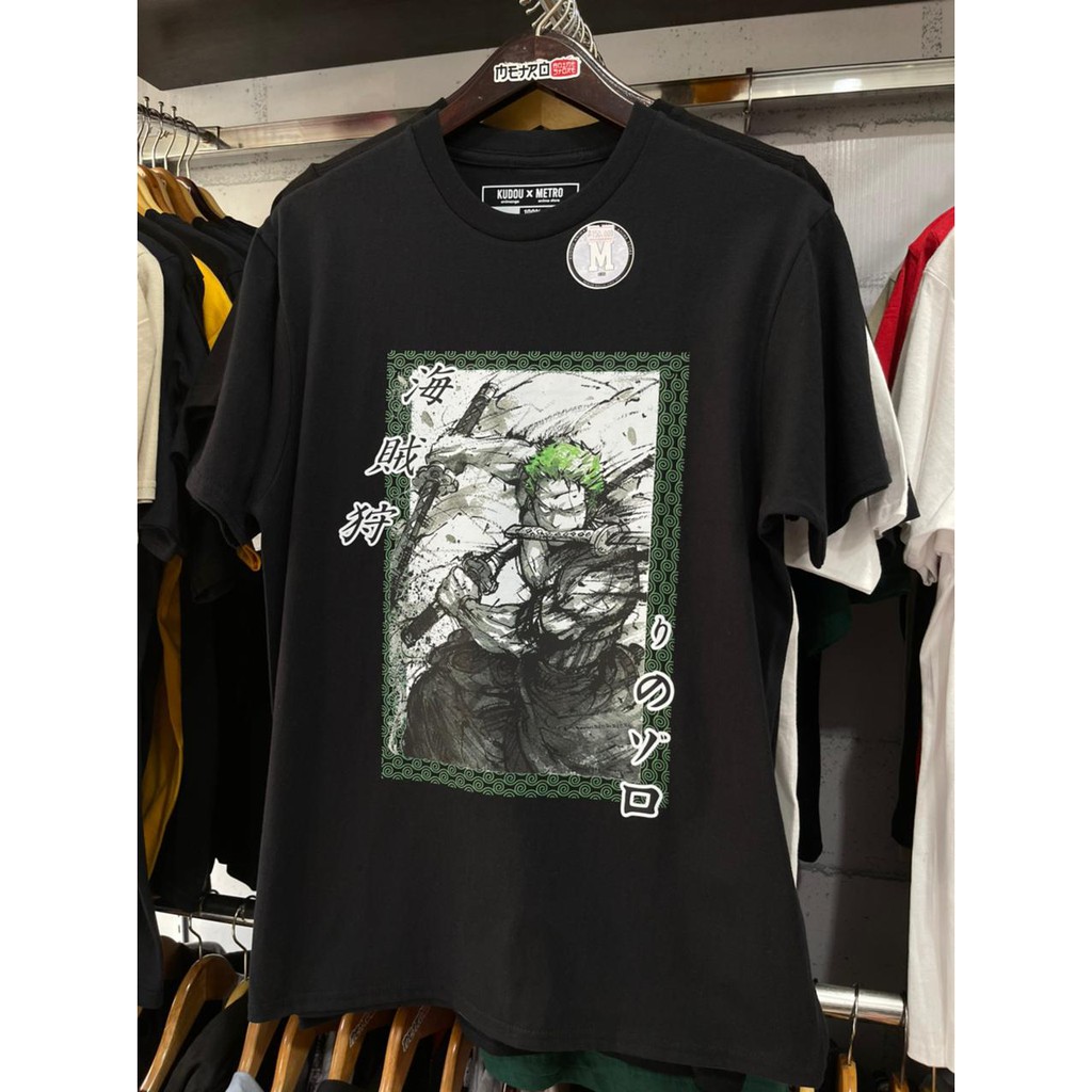 Tshirt Zoro Pirate Hunter Black Anime Manga One Piece Premium