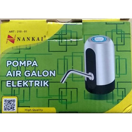 Water Pump Electric Pompa Air Galon Elektrik LED Cas Lampu biru Nankai