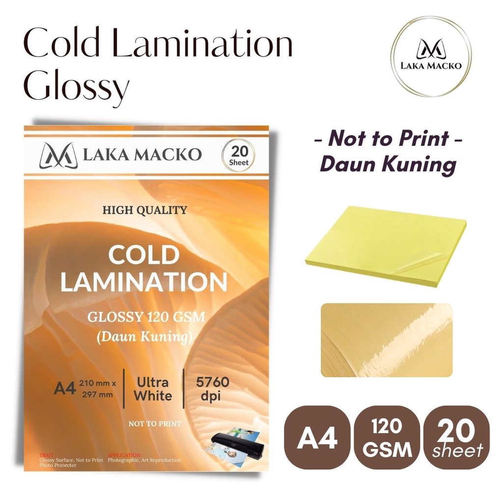 

Laminasi Dingin , Cold Laminasi Glossy , Laminasi Untuk Sticker , Laminasi Daun Kuning , Laminasi Ukuran A4 Ketebalan 120 Gsm [ LakaMacko ]