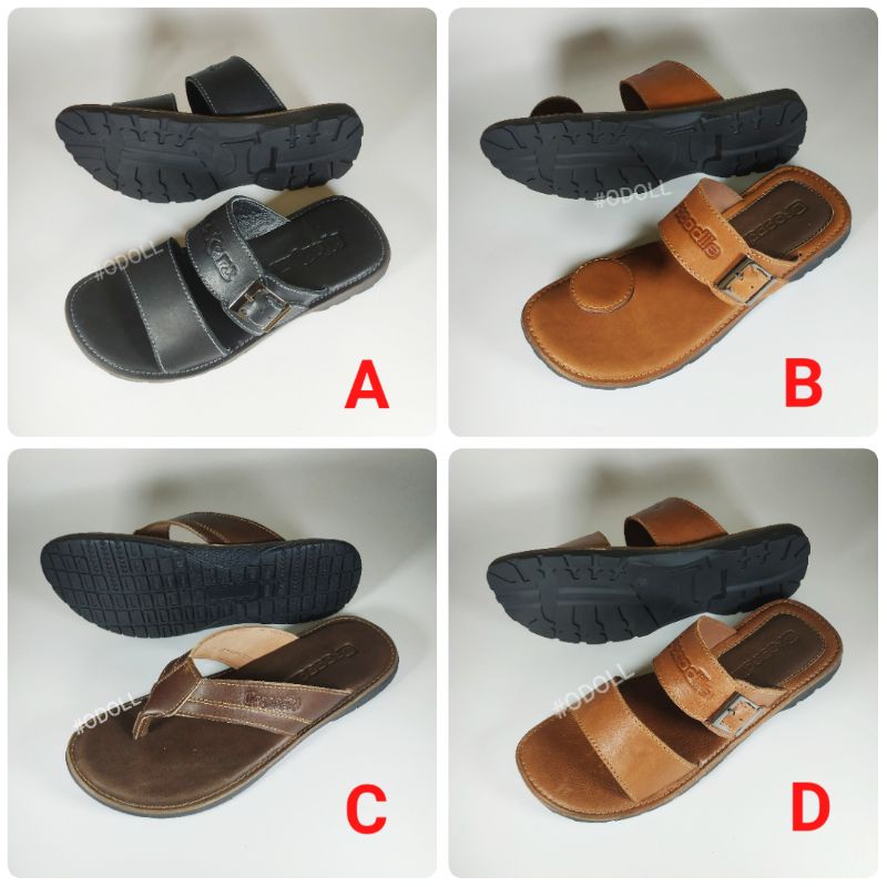 Sandal Kulit Pria Asli Nyaman | Sandal Pria Kulit Asli Model Jepit