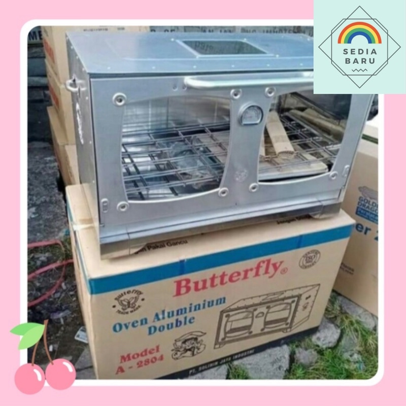 Oven Kompor 2 tungku butterfly - oven tangkring double butterfly A-2084