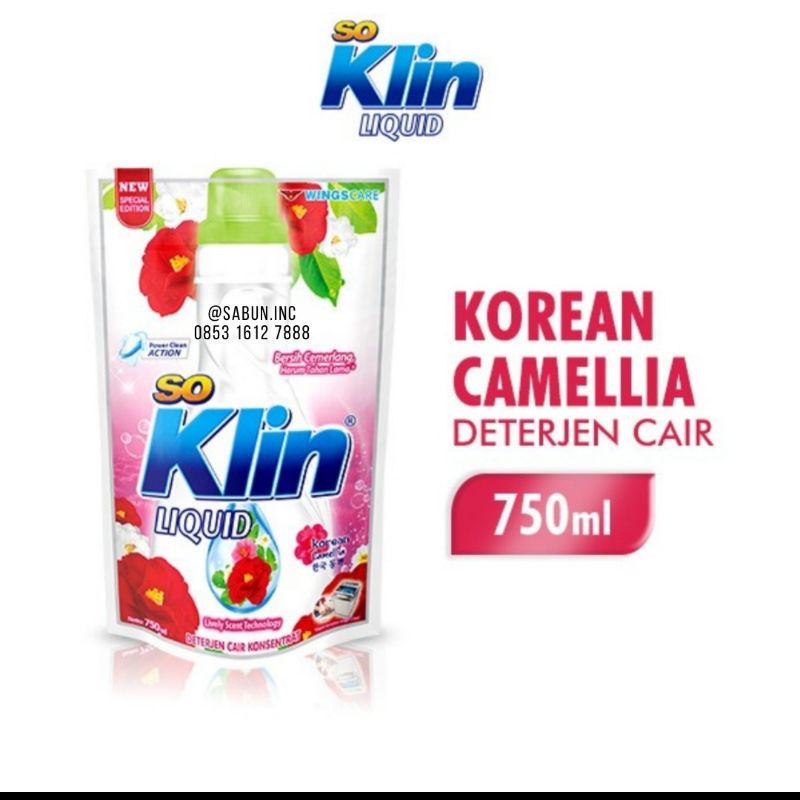 SOKLIN detergent liquid / cair konsentrat korean camellia 750 ml Bandung