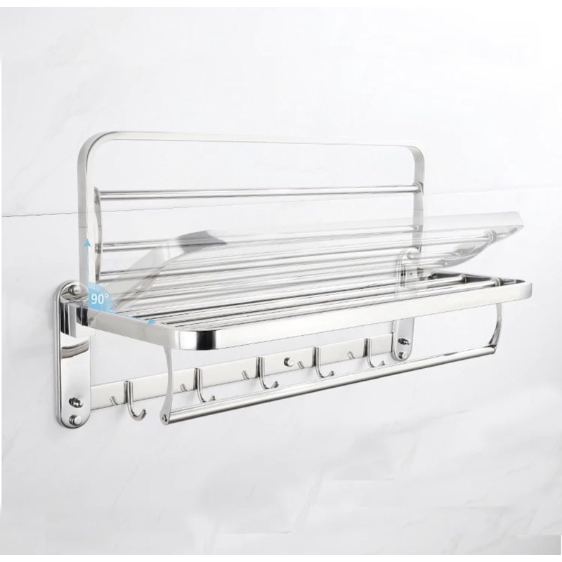 Rak Handuk Gantungan Stainless SS 304 Lipat Croom 605 Towel Rack 66cm