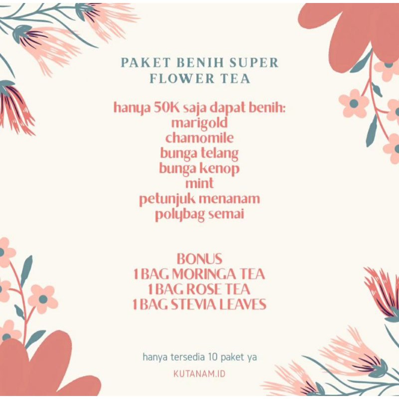 Paket Benih Flower Tea