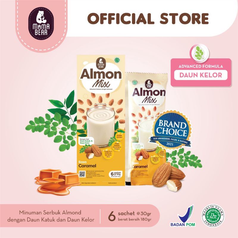 MamaBear Almon Mix Rasa Caramel | Pelancar ASI | ASI Booster n