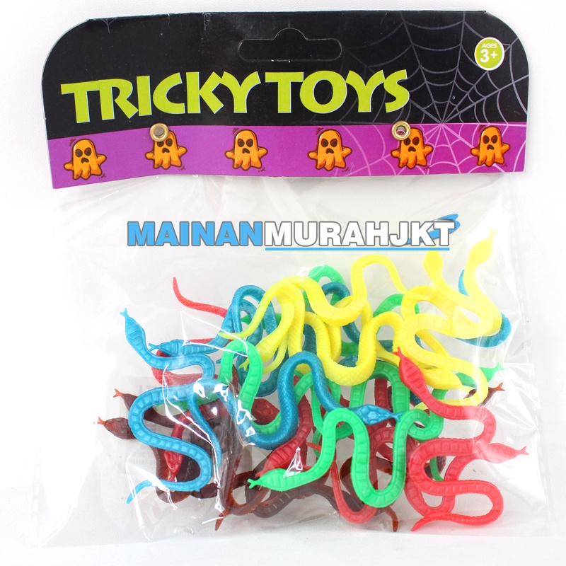 MAINANKEI MAINAN ANAK MURAH ULAR TRICKY TOYS HEWAN ANIMAL ULAR ULARAN KECIL ISI BANYAK BERKUALITAS