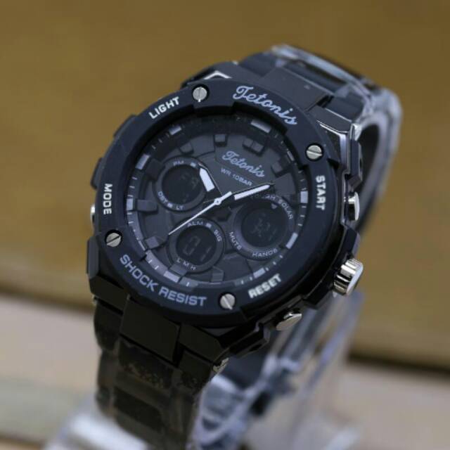 JAM TANGAN PRIA/COWOK TETONIS DUAL TIME RANTAI ORIGINAL TAHAN AIR ELEGANT HARGA BERSAHABAT...