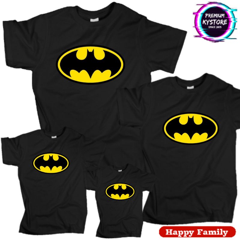 kaos anak batman edisi famili cotton combad 30s S,M,L,XL,XXL - Kystore