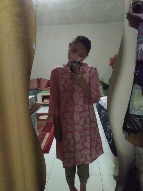 Terlaris Serut Genes Jelita Tunic Navbor Yelbor Whitbor Creambor Tunik Batik Modern Hrb030 Dolbi Dob