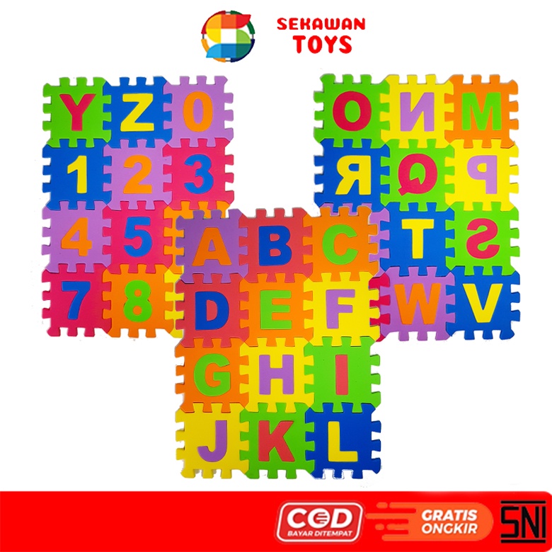 (BISA COD) Mainan Edukasi Anak Puzzle / Puzzle Spons/ Puzzle Spon Alphabet 819