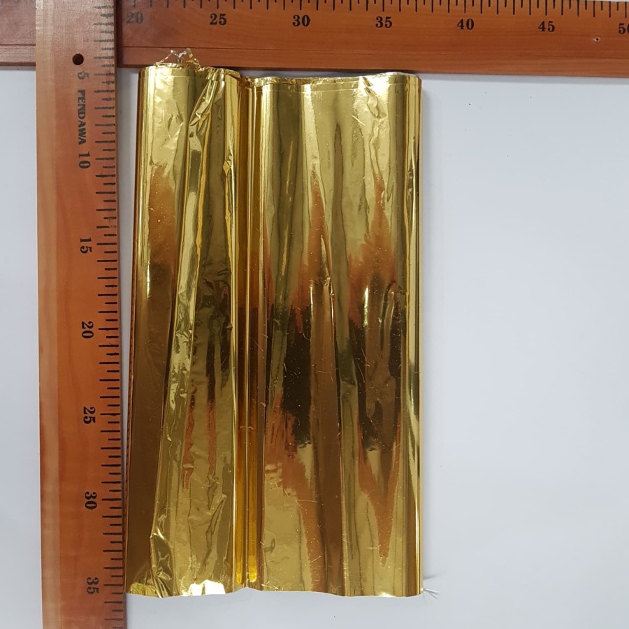 

Plastik Hot Stamping Foil Emas Kuning Muda (Loyang Kuning Polos) - 1 Ons