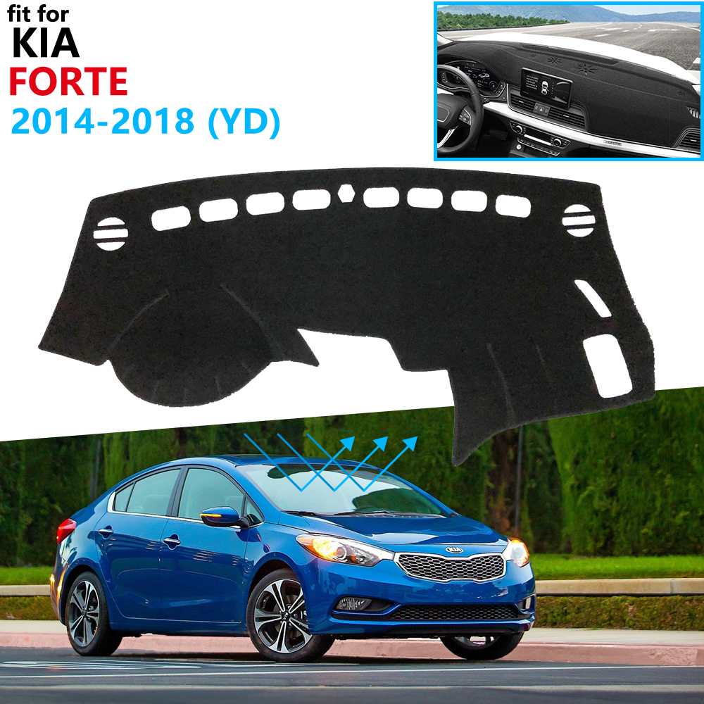 Dashboard Cover Pelindung Pad untuk Kia Forte 2014 2015 2016 2017 2018 Yd Aksesoris Mobil Dash Board Kerai Cerato K3 Vivaro