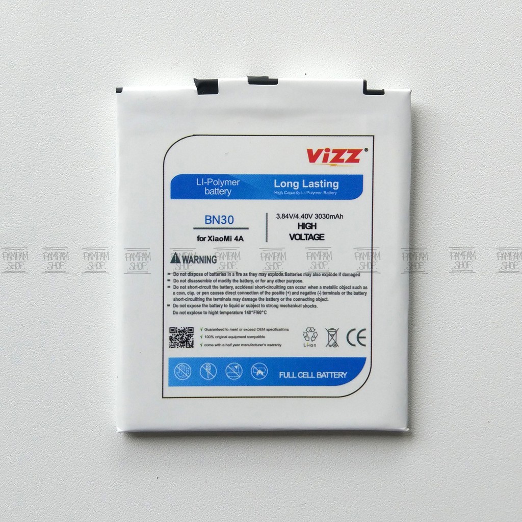 Baterai Vizz Double Power Original XiaoMi BN30 Redmi 4A Batre Batrai Battery Ori Xiao Mi BN 30