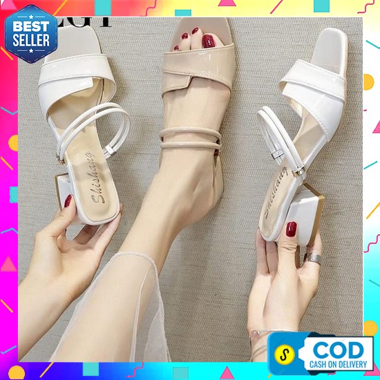 Heels Cewek Simple Heels Cewek Santai Heels Brukat Heels Kondangan Heels Wanita Hak Tahu Heels Dewas