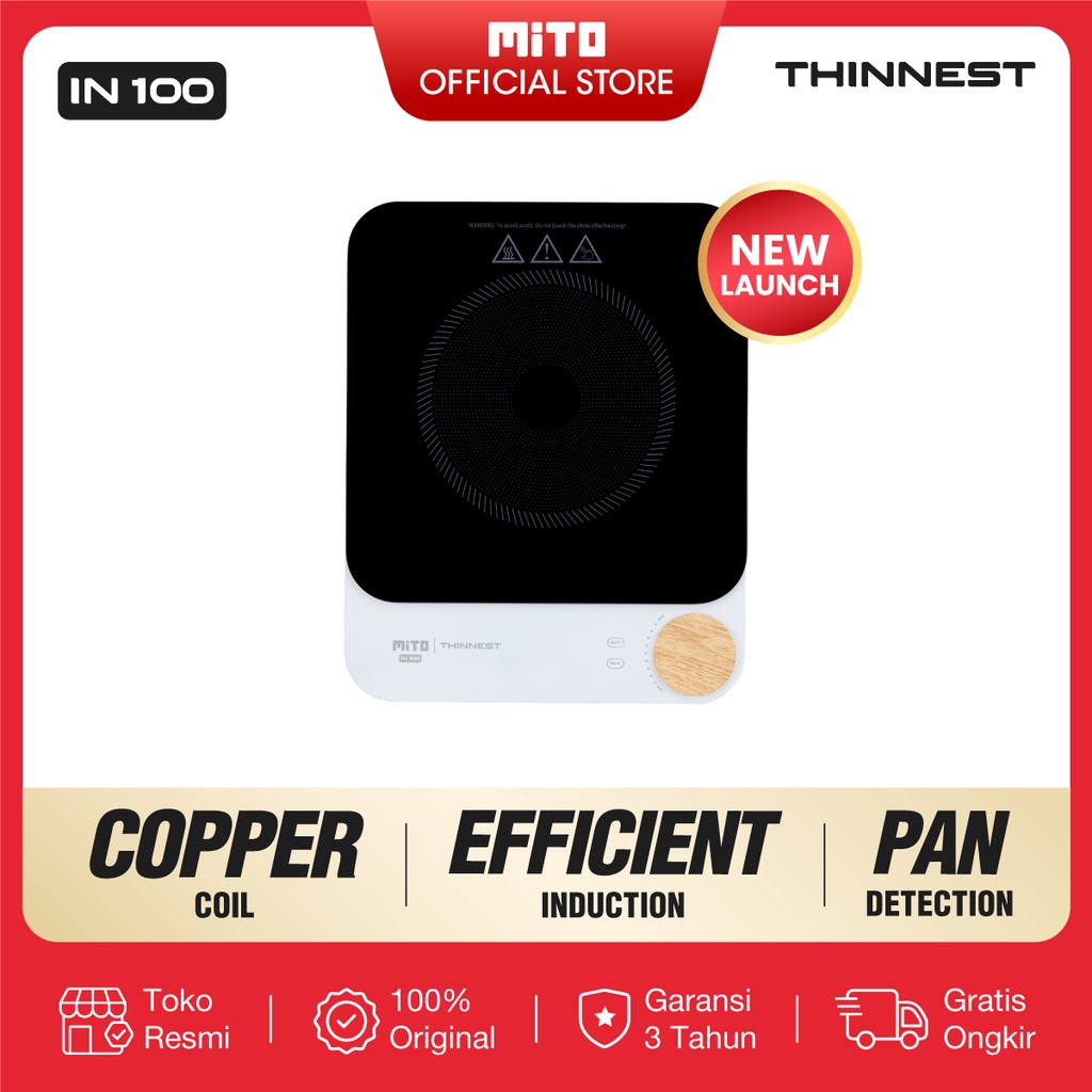 Mito Mitochiba Kompor induksi Induction Cooker SPEK IN-100 / IN100  GARANSI RESMI