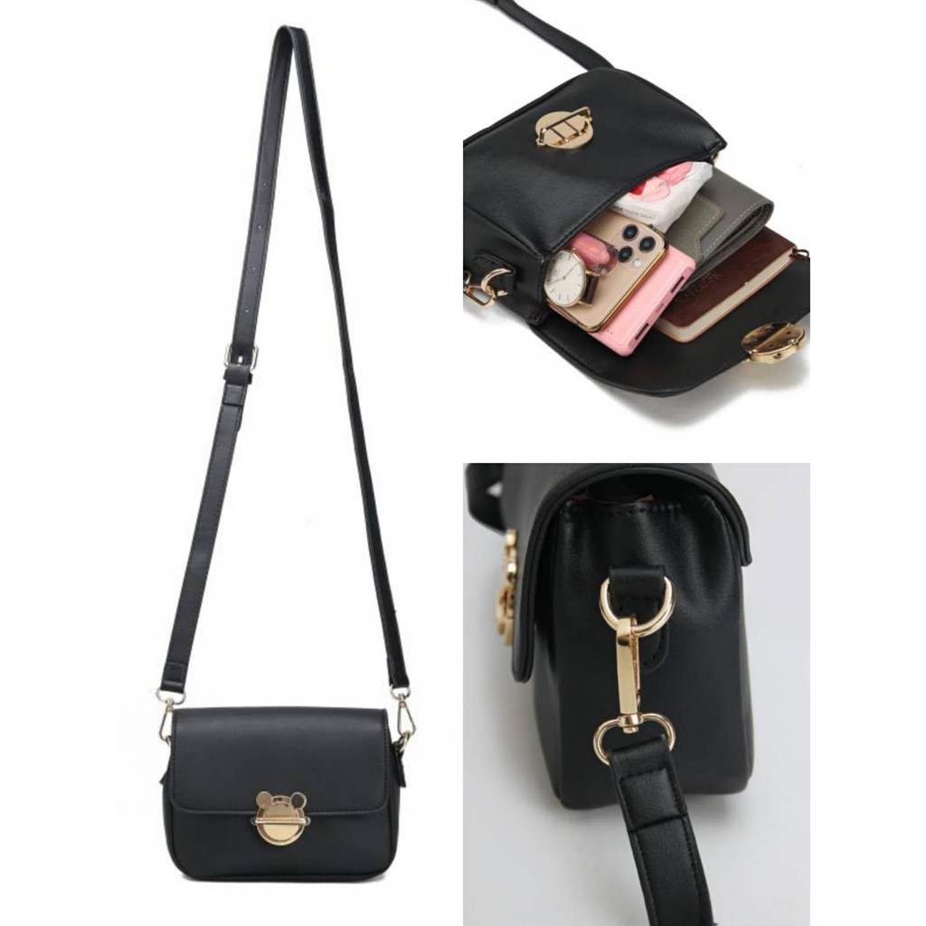 Tas Selempang ZAR4 crossbody wanita style korea pushlock mickey #111