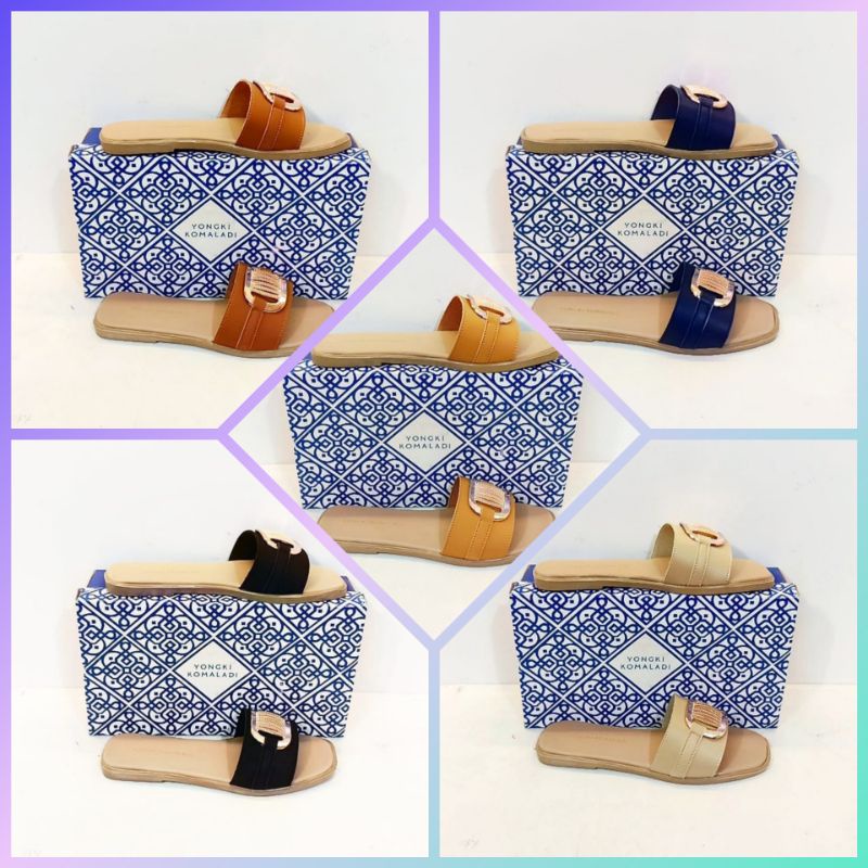 SANDAL FLAT WANITA SELOP YONGKI KOMALADI ORIGINAL
