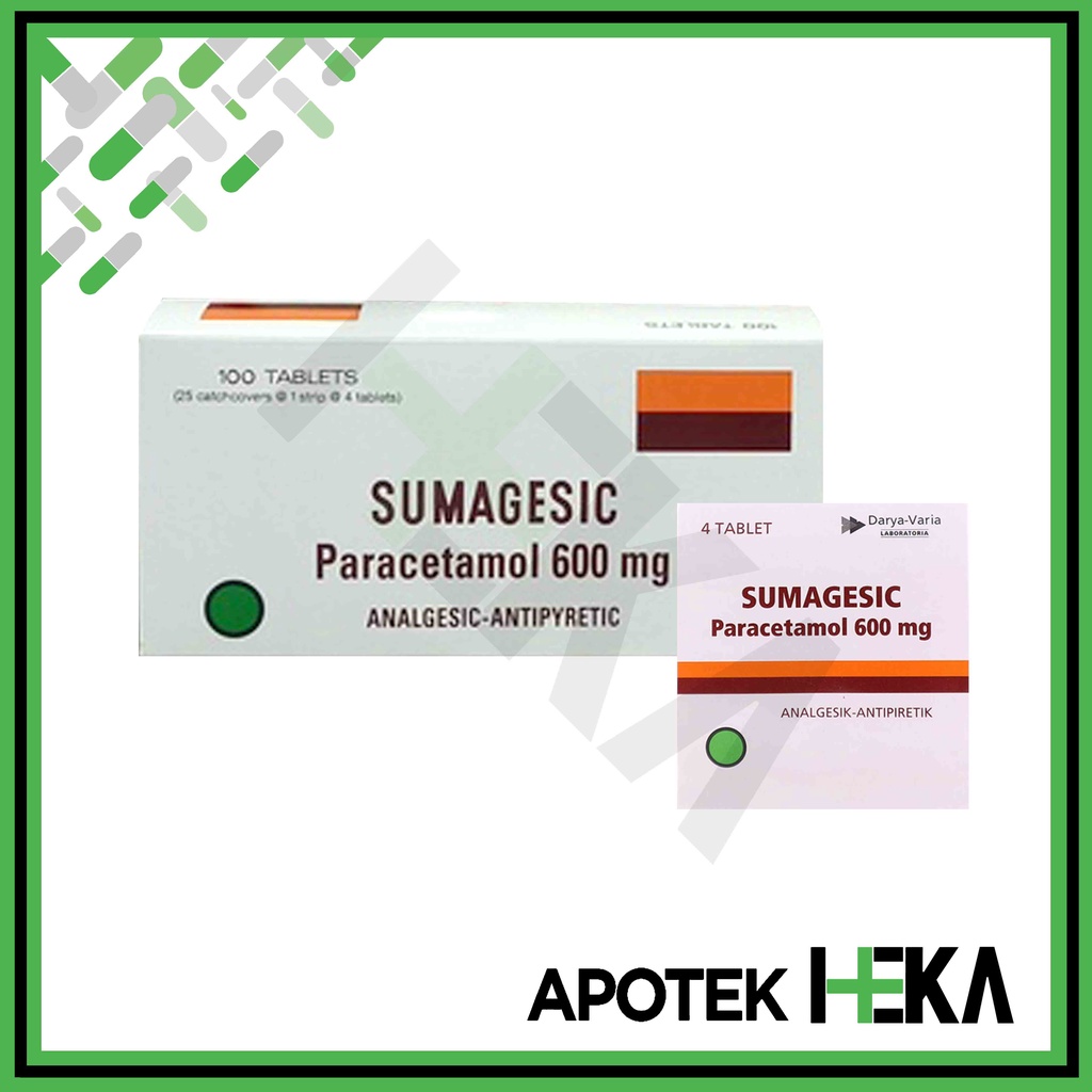 Sumagesic Box isi 25x4 Tablet Paracetamol 600 mg - Obat Nyeri (SEMARANG)